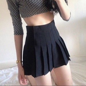 Pleated Black Skirt